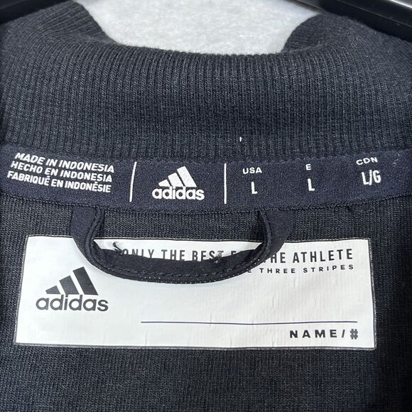 Adidas Jacket Womens Size Large Black White Squad Bomber Climalite CZ0832 - Picture 10 of 15